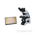 Microscope binoculaire biologique avec caméra 5MP